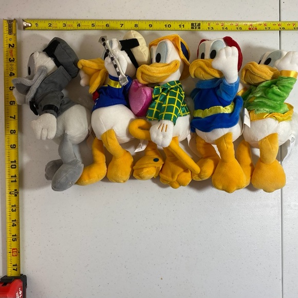 Retro Donald Duck Through The Years Bean Bag Plush Disney 2003 Set Of 5 mint - Picture 11 of 17